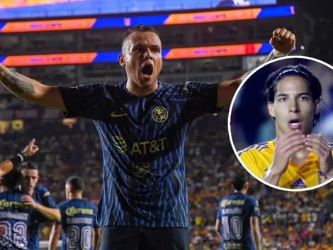 ¡Encontronazo! Cabecita Rodríguez le dejó un recado en pleno partido a Diego Lainez