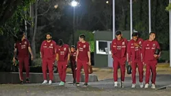 Los jugadores que llegaron al Centro de Alto Rendimiento.