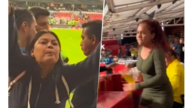 Las aficionadas que se aventaron de todo en el Azteca.