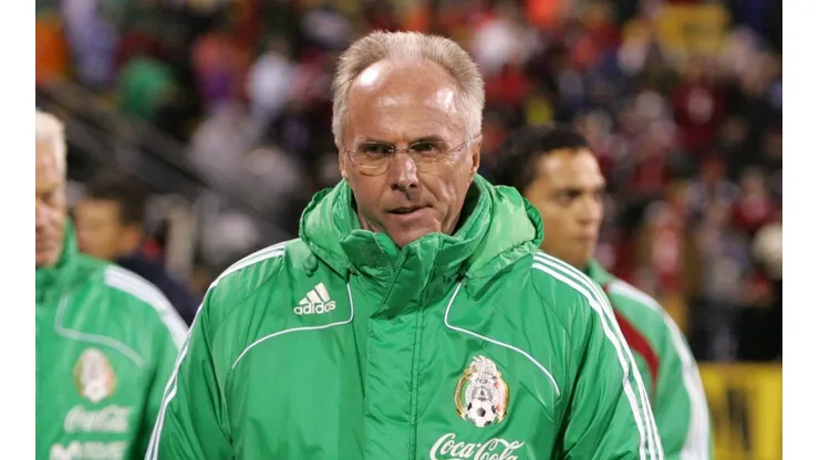 Sven-Göran Eriksson en un partido de eliminatoria de México contra Estados Unidos.