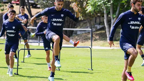 Salvio volvió a entrenar con sus compañeros.