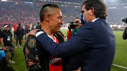 Ignacio Ambriz y Guillermo Almada en la Final del torneo Apertura 2022.