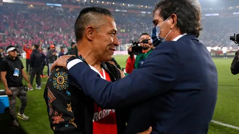 Ignacio Ambriz y Guillermo Almada en la Final del torneo Apertura 2022.