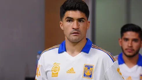 Nicolás Ibáñez en la visita de Tigres a Cruz Azul en el Clausura 2023.