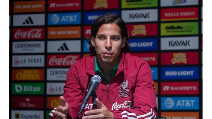 September 20, 2022, Carson, California, USA: Diego Lainez of Mexico speaks with the media during the Mexico Men s nation