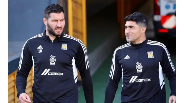 André-Pierre Gignac y Nicolás Ibáñez en uno de sus primeros entrenamientos.