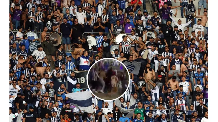 Hechos violentos en la afición de Rayados