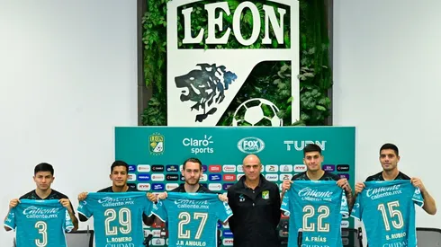 El Club León, en presentación de refuerzos para el Clausura 2023.