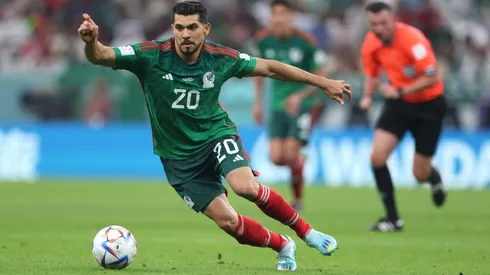 Henry Martín en el partido de México contra Arabia Saudita en Qatar 2022.