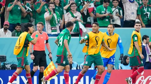 México en festejo de su segundo gol frente a Arabia Saudita.