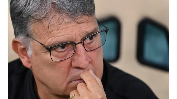 Gerardo Martino en su último partido como director técnico de la selección mexicana.