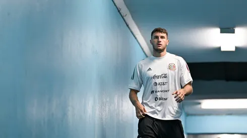 Kingston, Jamaica a 13 de junio de 2022. Santiago Gimenez durante el entrenamiento de la selección nacional de Mexico en el estadio nacional independence park previo a enfrentar el partido de la primera fase de la Nations League de Concacaf, frente a la selección de Jamaica. Foto: Imago7/ Etzel Espinosa