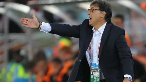 Gerardo Martino al mando de Paraguay en Sudáfrica 2010.
