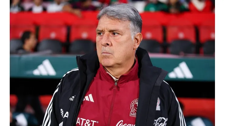 Gerardo Martino en el partido amistoso de México contra Irak.