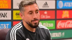 Héctor Herrera en conferencia de prensa de la selección mexicana.