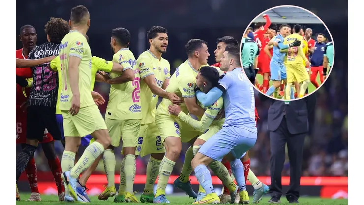 Hubo conato de bronca al término del América vs Toluca.