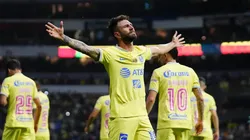 Ciudad de Mexico, 15 de octubre de 2022. Miguel Layún en festejo de gol, durante el partido de vuelta de los Cuartos de Final del torneo Apertura 2022 de la Liga BBVA MX, entre las Águilas del America y el Club Puebla, celebrado en el estadio Azteca. Foto: Imago7/ Rafael Vadillo