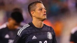 Javier Chicharito Hernández en su último partido con la selección mexicana de Gerardo Martino.