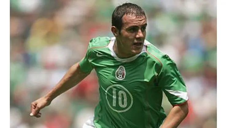 Cuauhtémoc Blanco en la eliminatoria para el Mundial Alemania 2006.