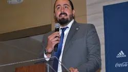 Zapopan, Jalisco, 19 de noviembre de 2021. Amaury Vergara, durante la conferencia de prensa por la comitiva de la FIFA en Guadalajara por la candidatura para ser sede Mundialista de la Copadel Mundo 2026, celebrada en el Hotel Hyatt Regancy Andares. Foto: Imago7/Sandra Bautista