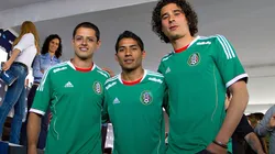 Javier Hernández, Javier Aquino y Guillermo Ochoa rumbo a Brasil 2014.