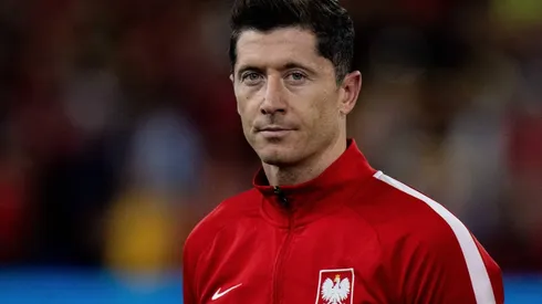 Robert Lewandowski con la selección de Polonia.