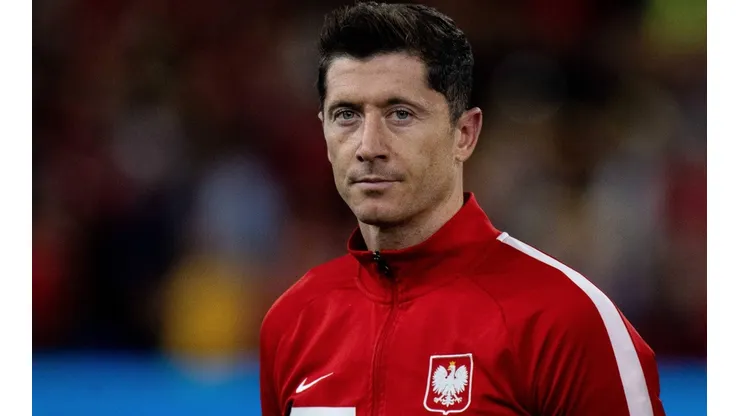 Robert Lewandowski con la selección de Polonia.