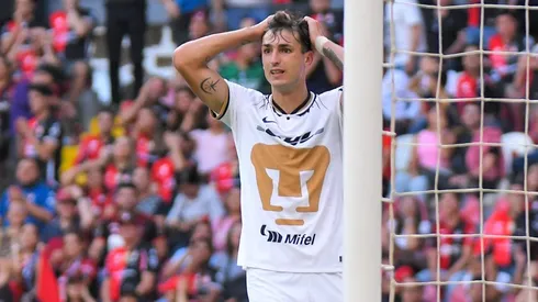 Guadalajara, Jalisco, 3 de septiembre de 2022. Juan Dinenno, durante el partido de la jornada 12 del Torneo Apertura 2022 de la Liga BBVA MX, entre los Rojinegros del Atlas y los Pumas de la UNAM, celebrado en el estadio Jalisco. Foto: Imago7/Sandra Bautista