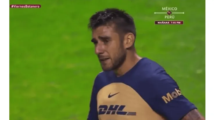 Eduardo Salvio se quebró al finalizar el partido.