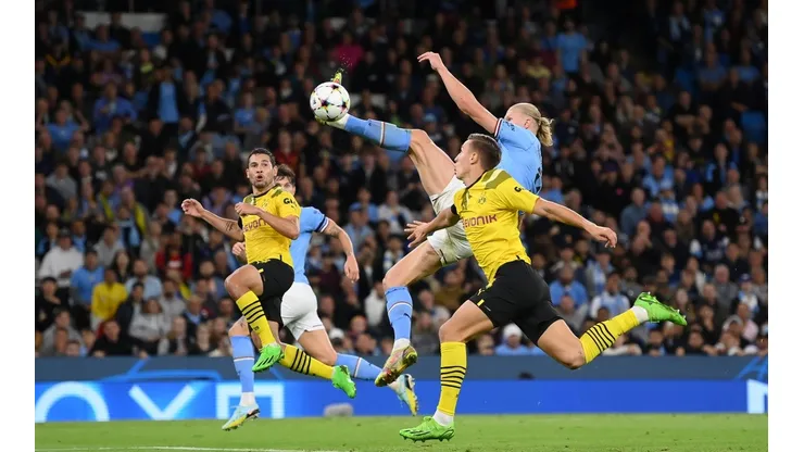 Haaland hizo el gol de la semana en la Champions League