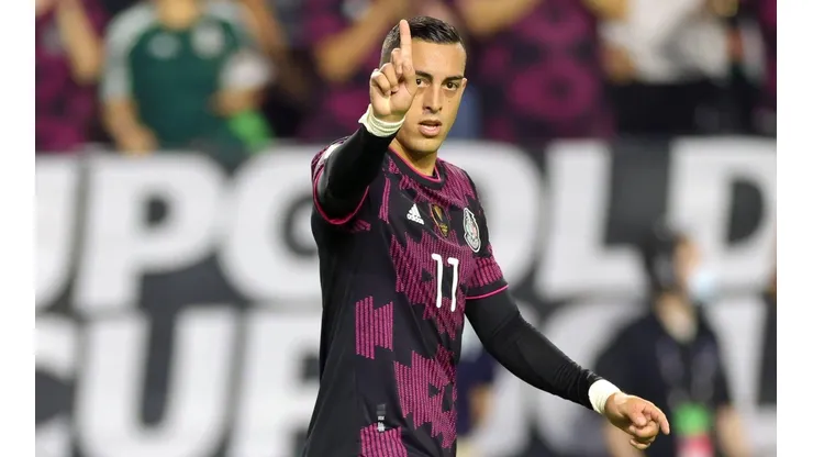 Rogelio Funes Mori en partido de la Copa Oro 2021 ante Honduras.