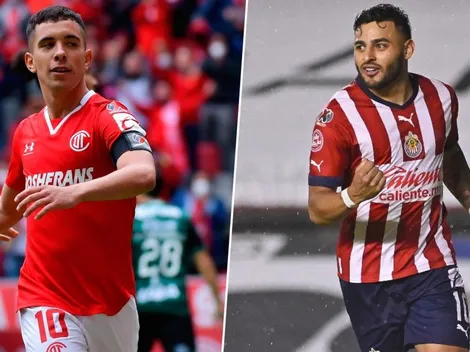 Las alineaciones de Toluca vs. Chivas de Guadalajara