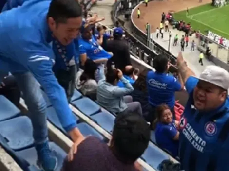 VIDEO: Aficionados de Cruz Azul agreden a uno de Querétaro