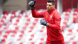 Toluca, Estado de Mexico, 7 de agosto de 2022. Tiago Volpi, durante el partido de la jornada 7 del torneo Apertura 2022 de la Liga BBVA MX, entre los Diablos Rojos del Toluca y los Xolos de Tijuana, celebrado en el estadio Nemesio Diez. Foto: Imago7/ Rafael Vadillo