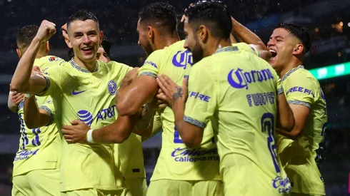 Ciudad de Mexico, 20 de agosto de 2022. Diego Valdez en festejo de gol, durante el partido de la jornada 10 del torneo Apertura 2022 de la Liga BBVA MX, entre las Águilas del America y la Máquina Celeste del Cruz Azul, celebrado en el Estadio Azteca. Foto: Imago7/ Eloisa Sánchez