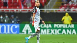 Zapopan, Jalisco, 13 de agosto de 2022. Luis Reyes, durante el partido de la jornada 8 del torneo Apertura 2022 de la Liga BBVA MX, entre las Chivas Rayadas del Guadalajara y los Rojinegros del Atlas, celebrado en el estadio Akron. Foto: Imago7/Sandra Bautista