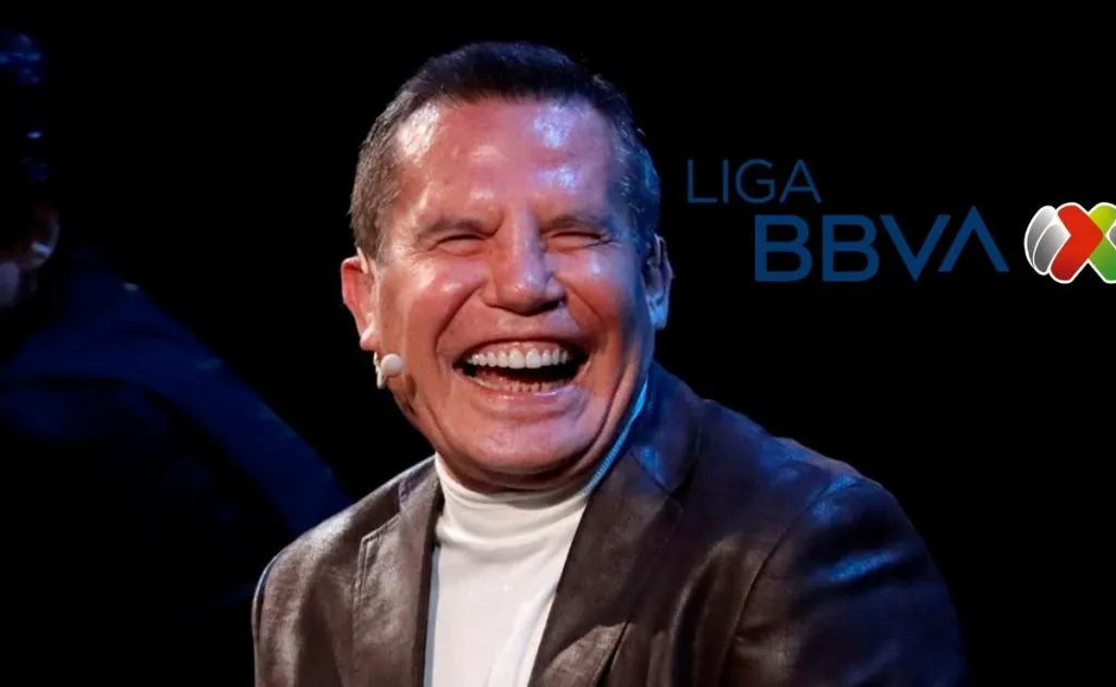 Julio César Chávez parece divertirse anunciando una pelea ante Floyd Mayweather.