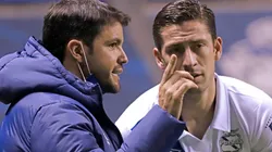 Nicolás Larcamón y Santiago Ormeño coincidieron en Puebla en el Guard1anes 2021.