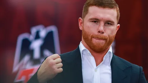 Ciudad de Mexico, 1 de marzo de 2017. Saúl Álvarez, durante la conferencia previo a la función de boxeo Canelo vs Jacobs, celebrada en TV Azteca. Foto: Imago7/Marcos Domínguez