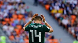 Javier Hernández en el Mundial Rusia 2018 con México.