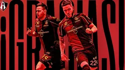 El agradecimiento del Atlas a Gonzalo Maroni y Franco Troyansky.