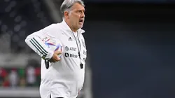 Gerardo Martino en entrenamiento de la selección mexicana en Estados Unidos.