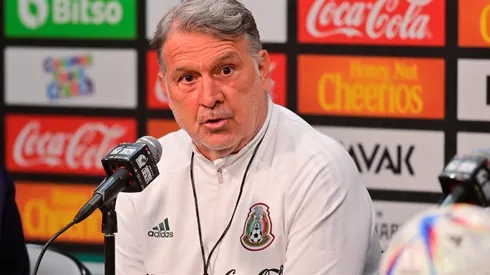 Gerardo el Tata Martino en conferencia de prensa en Glendale, Arizona.