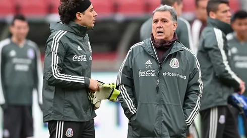 Ochoa y Martino en un entrenamiento de 2019.