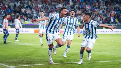 Cabral celebra el 2-1 de Pachuca ante San Luis.