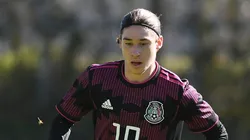 Marcelo Flores en un amistoso con la Sub-20 de México.