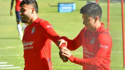 Alexis Vega y Fernando Beltrán en un entrenamiento en Verde Valle.