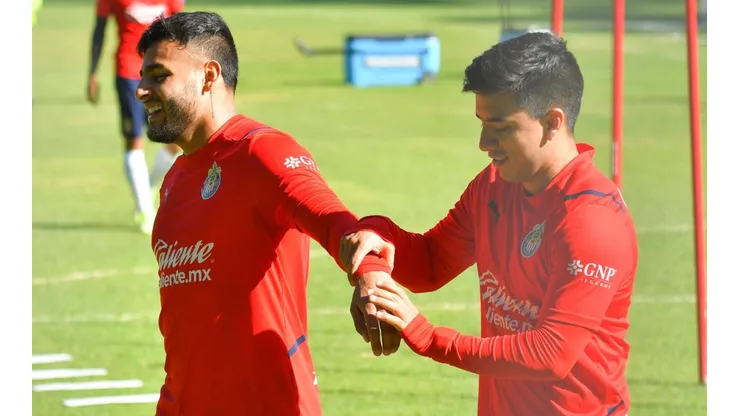 Alexis Vega y Fernando Beltrán en un entrenamiento en Verde Valle.