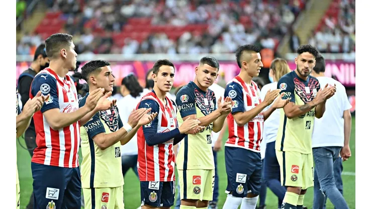Chivas y Águilas previo al partido del Clausura 2022.