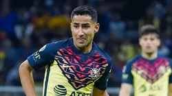 Ciudad de Mexico, 5 de febrero de 2022. Luis Fuentes, durante el partido de la jornada 4 del torneo Grita Mexico Clausura 2022 de la Liga BBVA MX, entre las Águilas del America y el Atletico San Luis, celebrado en el estadio Azteca. Foto: Imago7/ Rafael Vadillo